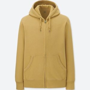 Uniqlo pale mustard yellow hoodie